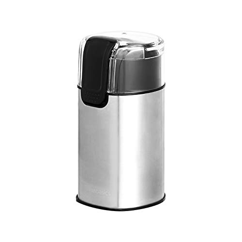 Amazon Basics Fast Electric Coffee Grinder for Home Use, Easy to Use Coffee Bean and Spice Grinder with Heavy-Duty Stainless Steel Grind Blades