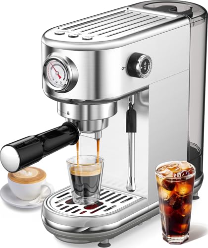 atatix atatix Espresso Machine with Milk Frother, 20 Bar Pressure Espr — Controls and everyday operation