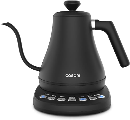 Cosori Electric Gooseneck Kettle with 5 Temperature Control Presets, P — Key features at a glance