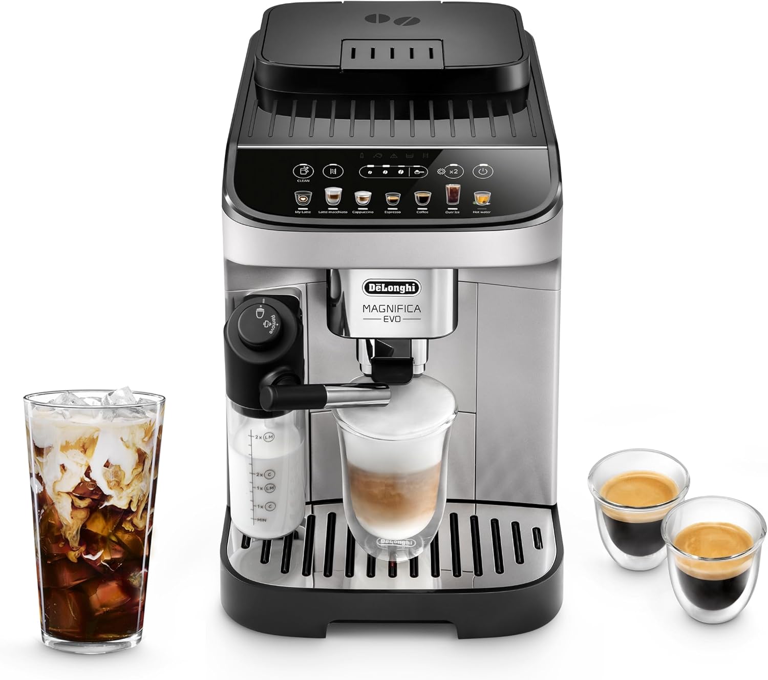 De'Longhi Magnifica Evo Automatic Espresso & Coffee Machine with Auto Milk Frother, Built-in Grinder & Auto-Clean Function...