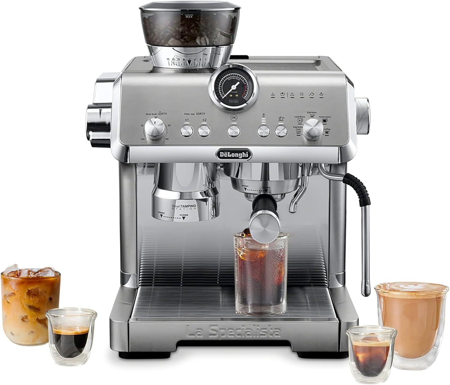 De'Longhi La Specialista Opera Espresso Machine – Cold Brew & Espresso Maker with Smart Tamping, Burr Grinder, Milk Steam ...