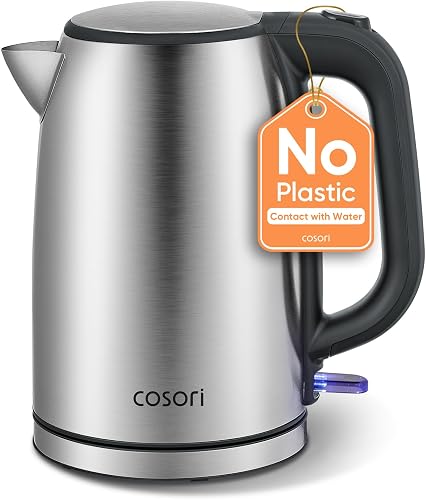 Cosori Electric Kettle, Plastic-Free Interior, Easy to Clean, Automati — Build quality and design details up close