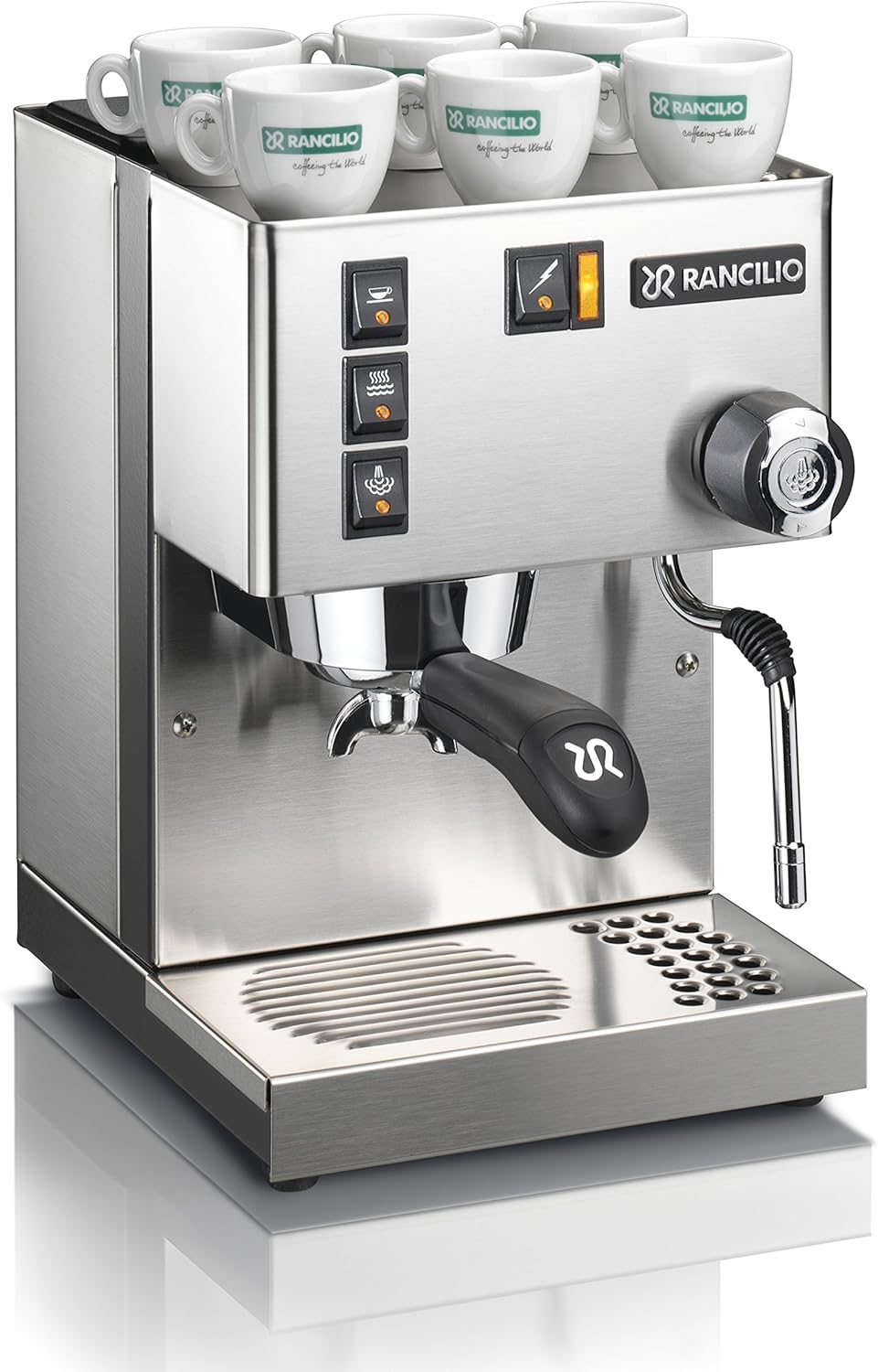 Rancilio Silvia Espresso Machinet,0.3 liters, with Iron Frame and Stainless Steel Side Panels, 11.4 by 13.4-Inch