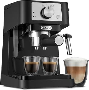 De'Longhi Stilosa Manual Espresso Machine, Compact Coffee Maker, 15 Bar Pump Pressure, Man